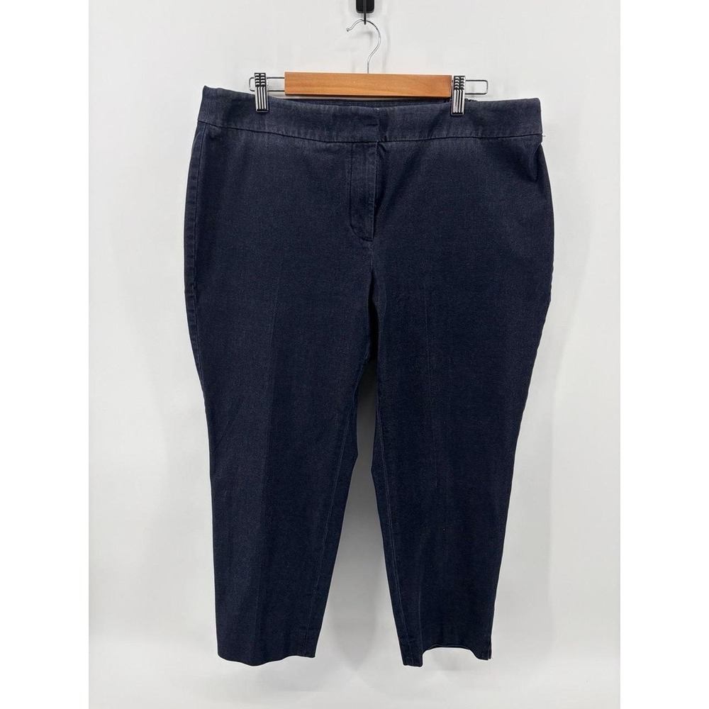 Talbots Chatham Ankle Pant, Blue Side Zip Stretchy, Women's Size 18WP‎ P651